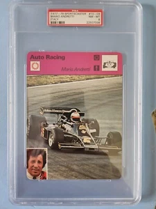 1977-79 SPORTSCASTER #10-09 MARIO ANDRETTI ITALY PSA 8 NM-MT, F 1, INDY, NASCAR! - Picture 1 of 11