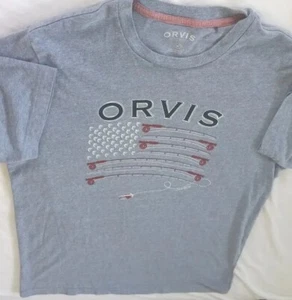 Camiseta Orvis Para Hombre Cuello Redondo Talla Mediana Colección Clásica Azul Polvo - Imagen 1 de 11