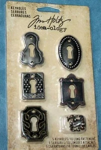 Tim Holtz Idea-ology KEYHOLES Scrapbooking Embellishment Antique Style NEW - Picture 1 of 5