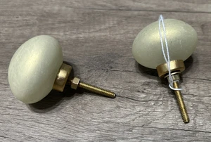 Gold Rund Schrankknopf 2 Stück Wandhaken Neu - Bild 1 von 3