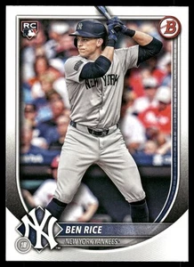 Tarjeta de béisbol 2025 Bowman Rookie #85 Ben Rice New York Yankees - Imagen 1 de 2