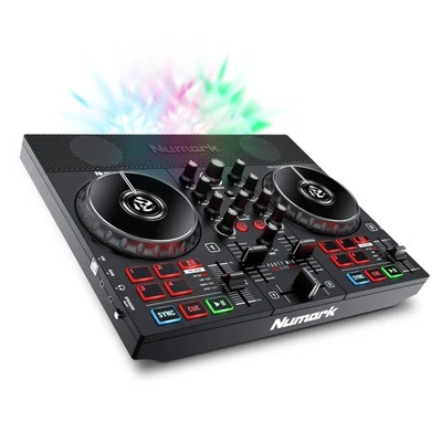 Numark Party Mix Live DJ Controller with Speakers, Lights, 2 Decks, Mixer, Audio - Image 1 of 4