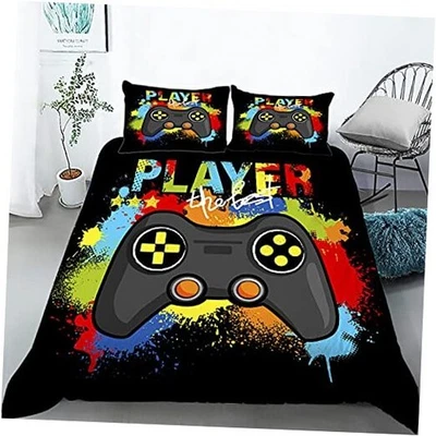 Gamer Duvet Cover Set for Boys - Video Games Comforter Size, Kids Boys Full B3 - Imagem 1 de 4