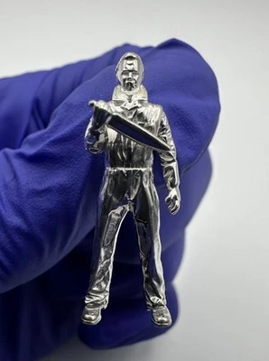 925 Sterling Silver Custom 3D Printed Michael Myers Pendant 5.3g | W021 - Image 1 of 4