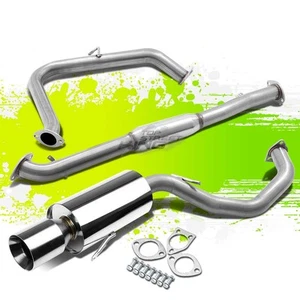 4"ROLLED TIP MUFFLER PERFORMANCE CATBACK EXHAUST KIT FOR 95-99 ECLIPSE/TALON NA - Picture 1 of 5