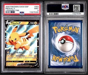 Pikachu V - SWSH063 - Black Star Promo - V Powers Tins - PSA 9 - Bild 1 von 1