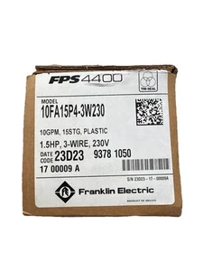 Franklin Electric FPS 4400 Tri-Seal 10FA15P4-3W230 Submersible Well Pump & Motor - Picture 1 of 2