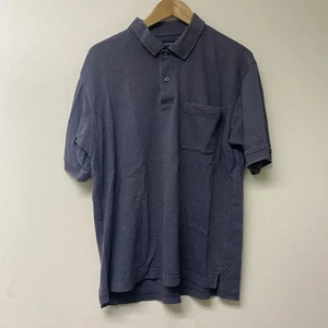 Izod Mens Large L Short Sleeve Polo Shirt Front Pocket 100% Cotton - Picture 1 of 4