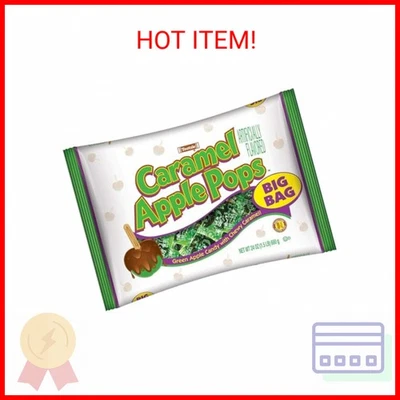 Tootsie Roll Caramelo Apple Pops - Aplicación verde cubierta de caramelo envuelta individualmente Foto 1 de 2