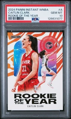 Caitlin Clark ~ 2024 Panini Instantáneo WNBA Novato del Año RC ~ PSA 10 (GEMA MT) Foto 1 de 2