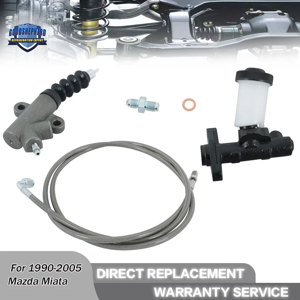 Master & Slave Cylinder & Stainless Clutch Line Kit SC825 For Mazda Miata 90-05 - Image 1 of 4
