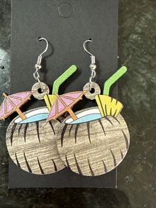 Boutique Earrings Little Umbrella Drinks For Cruise Vacations Teacher Gifts - Picture 1 of 1