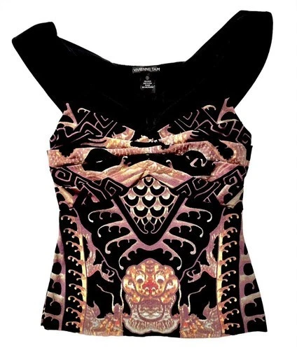 Top corsé de malla dragón VIVIENNE TAM años 90 Foto 1 de 1