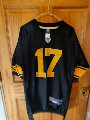 NFL 匹兹堡钢人队 华莱士 17 Onfield Reebok 男式 M 码缝制球衣 — 第 1/4 张图片