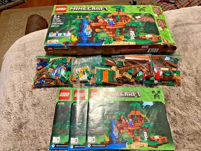 LEGO Minecraft: The Jungle Tree House #21125 w/ Box & Instructions - Incomplete - Image 1 of 4