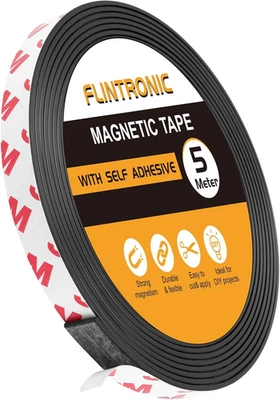 Flintronic Magnetband Selbstklebend, 5M Magnetstreifen Für Fliegengitter  - Bild 1 von 4