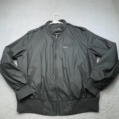 Vintage Members Only Jacket Mens Extra Large Black Cafe Racer Windbreaker Iconic - Image 1 of 4