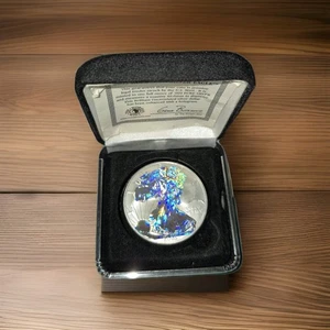 Holograma American Eagle 2003 plateado con estuche y certificado de autenticidad Walking Liberty Morgan Mint - Imagen 1 de 5