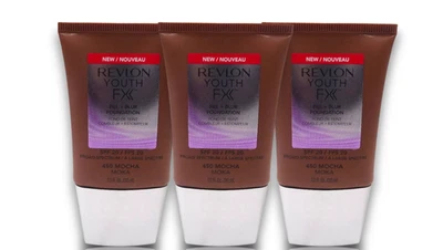 REVLON YOUTH FX FILL + BLUR FOUNDATION SPF 20 - 450 MOCHA - LOT OF 3 - Image 1 of 3