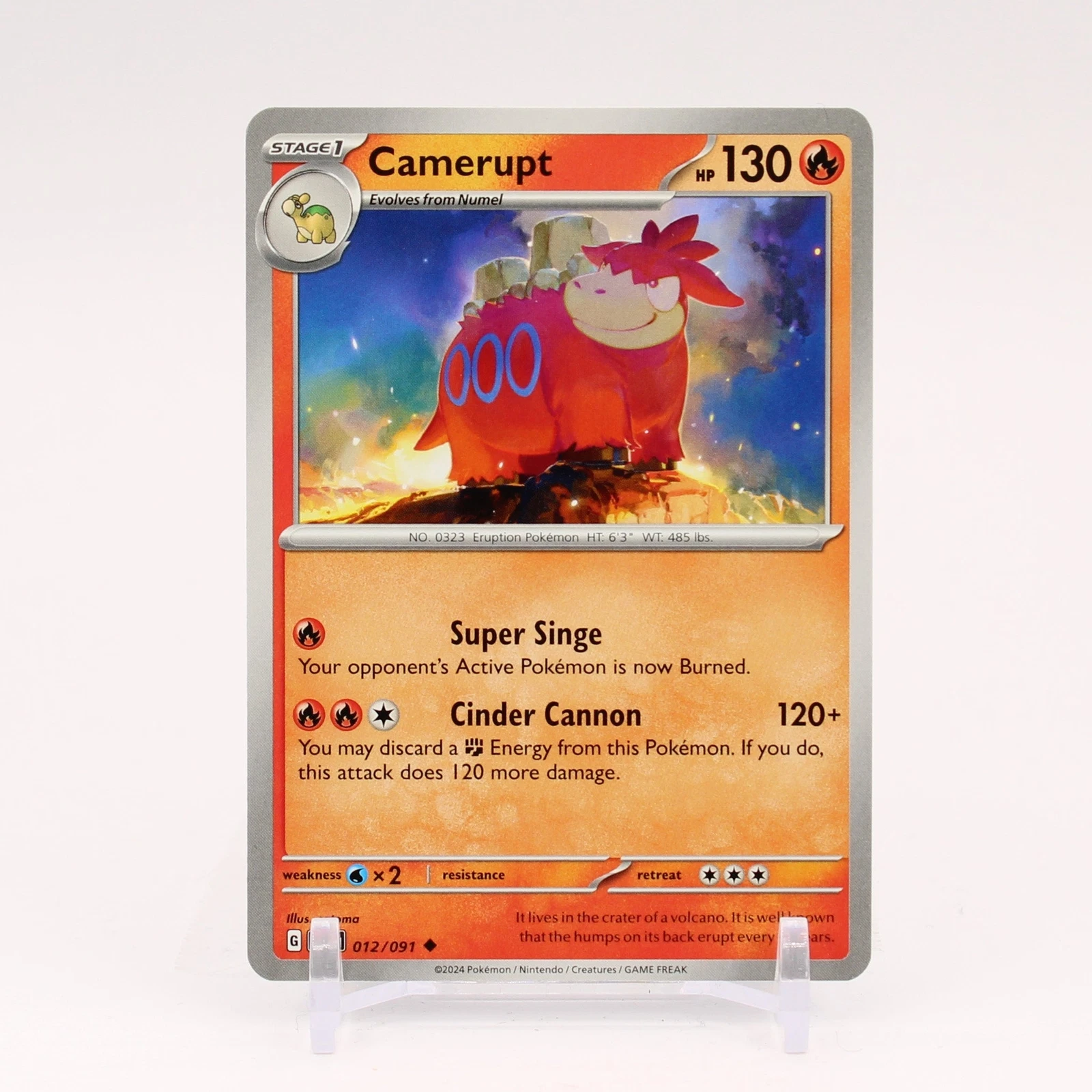 Camerupt - 012/091 Paldean Fates Pokemon - NM/MINT