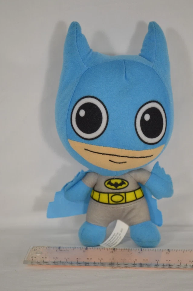 Juguete cabeza grande Batman caricatura DC Comics fábrica peluche azul/gris T37 Foto 1 de 4