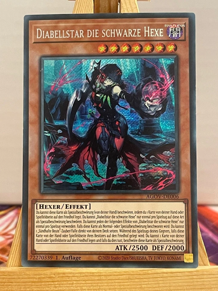 Diabellstar Die Schwarze Hexe AGOV-DE006 Secret Rare Deutsch NM YUGIOH - Bild 1 von 1