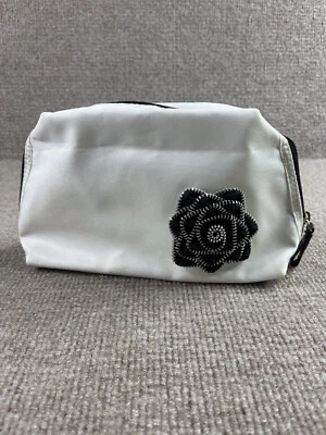 Bolso de Maquillaje Lancome Paris Bolsa Blanco Negro Rosa Flor Acento Estuche de Cosméticos Foto 1 de 4