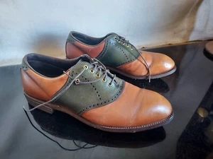 Footjoy Classics Lites mens 9.5 D  Brown and Green - Picture 1 of 6