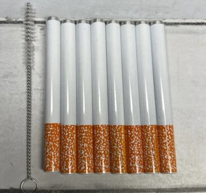 8x One Hitter Pipe Cigarette Bat 3” With Cleaning Brush - Picture 1 of 4
