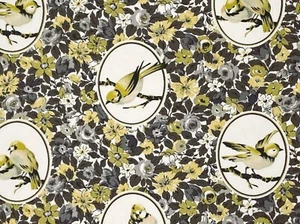 Richloom BUDGIE TWILL KANARISCHE Vogel Wohnkultur Vorhänge Kissen Nähen Stoff BTY - Bild 1 von 5