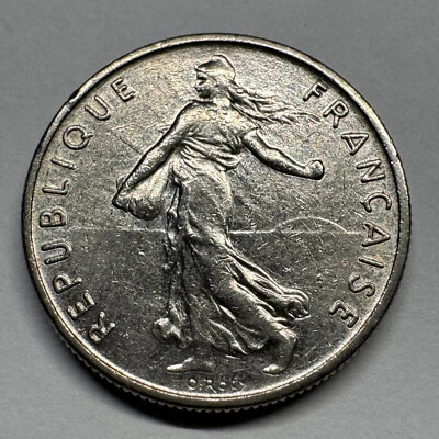1969 France 1/2 Franc - Beautiful Coin - #B-068 - Image 1 of 2
