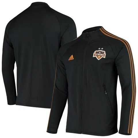 MLS adidas Men's Houston Dynamo Anthem Black Full-Zip Jacket FI1522 L/large $85 Cover