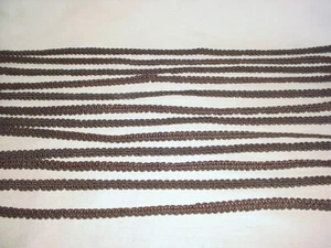 17-1/2Y CONSO INTERNATIONAL DARK BROWN FRENCH GIMP TRIM DRAPERY UPHOLSTERY TRIM - Picture 1 of 3
