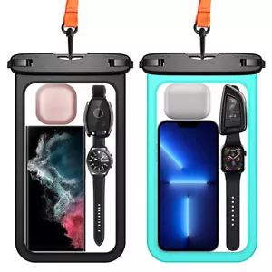 10" Waterproof Floating Cell Phone Pouch Dry Bag Case Cover For iPhone Samsung - Picture 1 of 14