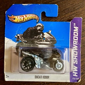 2013 Hot Wheels DUCATI 1098R Black Motorcycle HW Showroom #179 - Picture 1 of 2