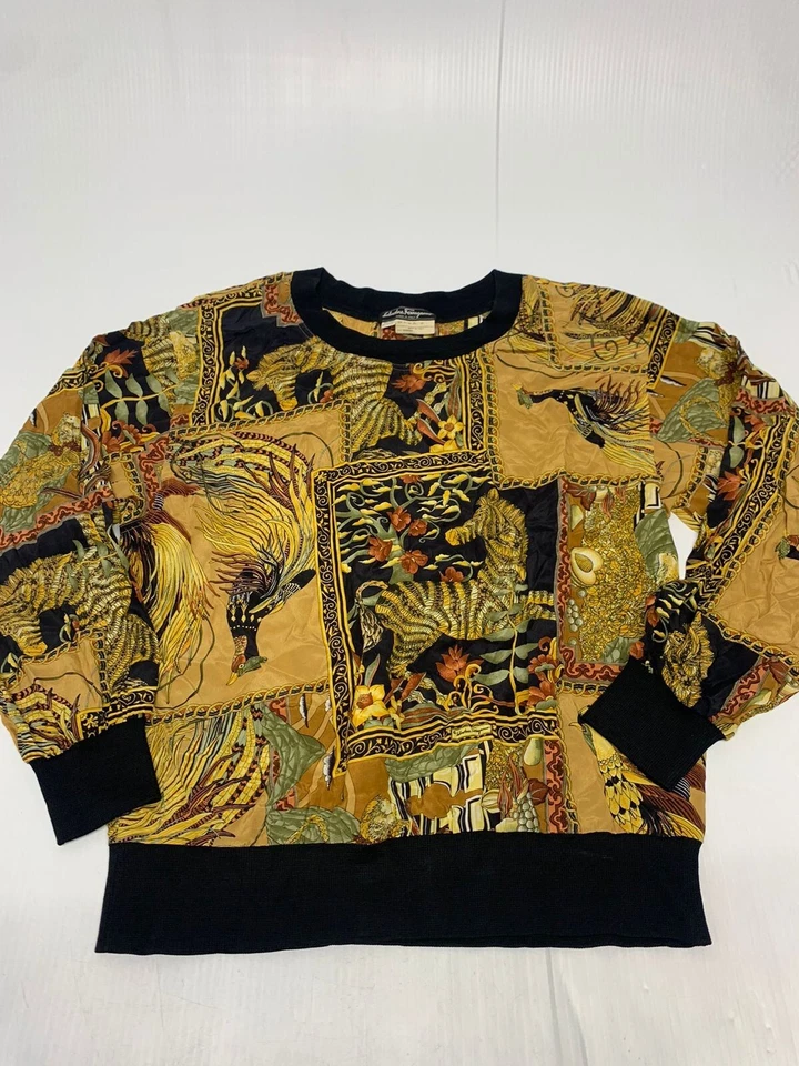 VINTAGE Salvatore Ferragamo Mint Silk Blouse Top One Size Women's A73 - Image 1 of 4