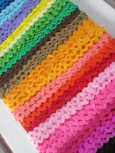 80 METER ZACKENLITZE je 4M von 20 Farben 5mm Weiß Schwarz BORTE Spitze RICRA de - Bild 1 von 3