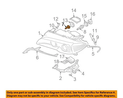 Faro delantero BMW OEM 11-16 X3 63217160780 Foto 1 de 2