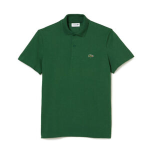 Camiseta polo para hombre Lacoste Basic manga corta verde nuevo con etiquetas dh623454g132