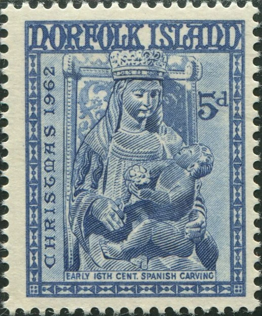 Isla Norfolk 1962 SG49 5d talla de Navidad MLH Foto 1 de 1