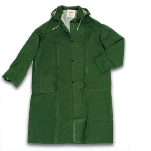 Cappotto impermeabile in pvc con cappuccio disponibile nei colori giallo o verde - Foto 1 di 2