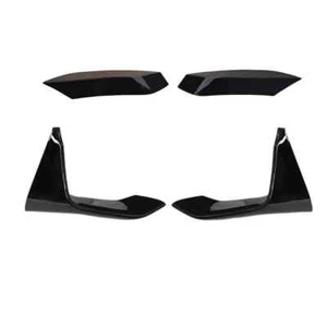 NEGRO PARA BMW M3 M4 F80 2015~19 PARACHOQUES DELANTERO CUBIERTA VENTILACIÓN SUPERIOR DIVISORES INFERIORES - Imagen 1 de 7