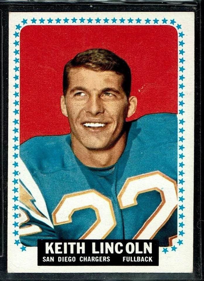 1964 TOPPS FOOTBALL SAN DIEGO CHARGERS WASHINGTON STATE KEITH LINCOLN *164 VG-EX - Image 1 of 1