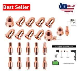 Harbor Freight Titanium 45 Plasma Cutter Consumables: 20 Piece Tips & Electrodes - Picture 1 of 7