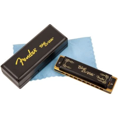 Fender Blues DeVille 10-Hole Diatonic Harmonica with Case, Key of C - Image 1 of 3
