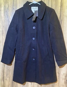 ❤️KLEIN❤️ Allegra K Damen Winter Einreiher Langer Warmer Mantel, Schwarz - Bild 1 von 6