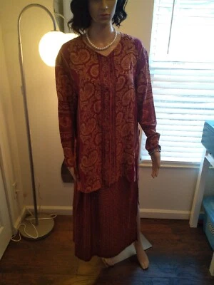 Vintage Neiman Marcus Silk 2 Piece Skirt/Blouse - Image 1 of 4