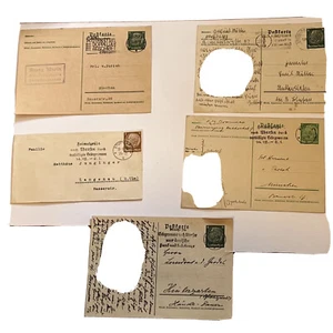 5 Stück Sehr Seltene Deutsches Reich Postkarte n Drucksache an Hermine v. Parish - Bild 1 von 7