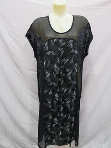 Ts Taking Shape sz S Mesh Tunic Overtop Black & Silver - Picture 1 of 7