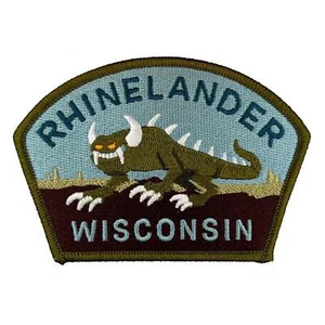 Rhinelander, Wisconsin Travel Patch | Hodag | cryptozoology - Picture 1 of 1